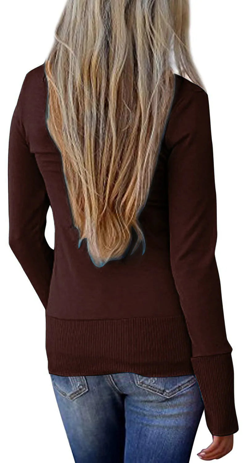 Allukasa Strickjacke V-Ausschnitt - S-2XL Polyester Damen