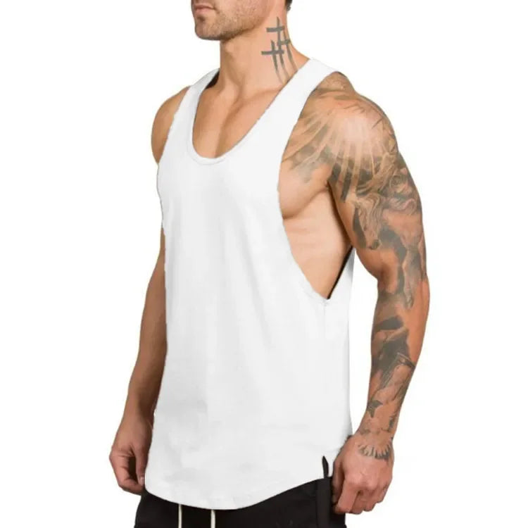 Muscleguys Marke Gym Kleidung 2025: Herren Bodybuilding Fitness Stringer Tank Top - Sportbekleidung Unterhemd Muskel Workout Singlets Baumwolle M-XXL