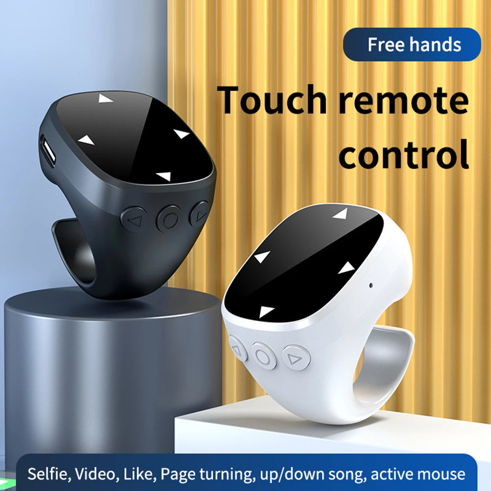 For Tiktok Fingertip Remote Scrolling Ring Wireless Bluetooth Remote Control Camera Shutter Selfie Video Controller for iPhone