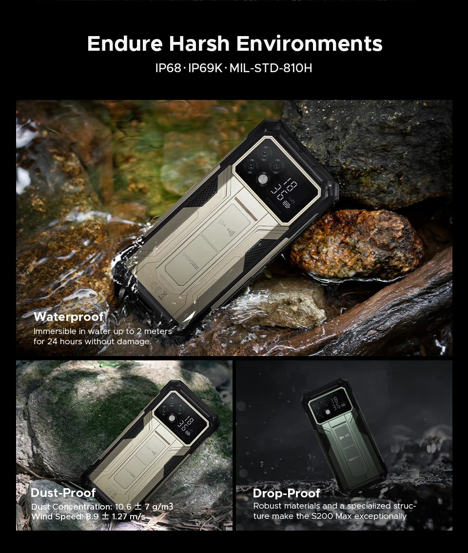 DOOGEE S200 Max Outdoor 5G - 22000 mAh Akku, 66 W, 6,72 Zoll