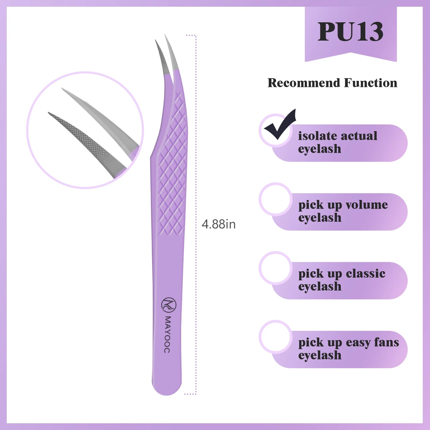 Eyelash Extensions Tweezers  With Fiber Tips Lash Artists High Precision Superhard Anti-Static Tweezer Makeup Tools Custom Logo