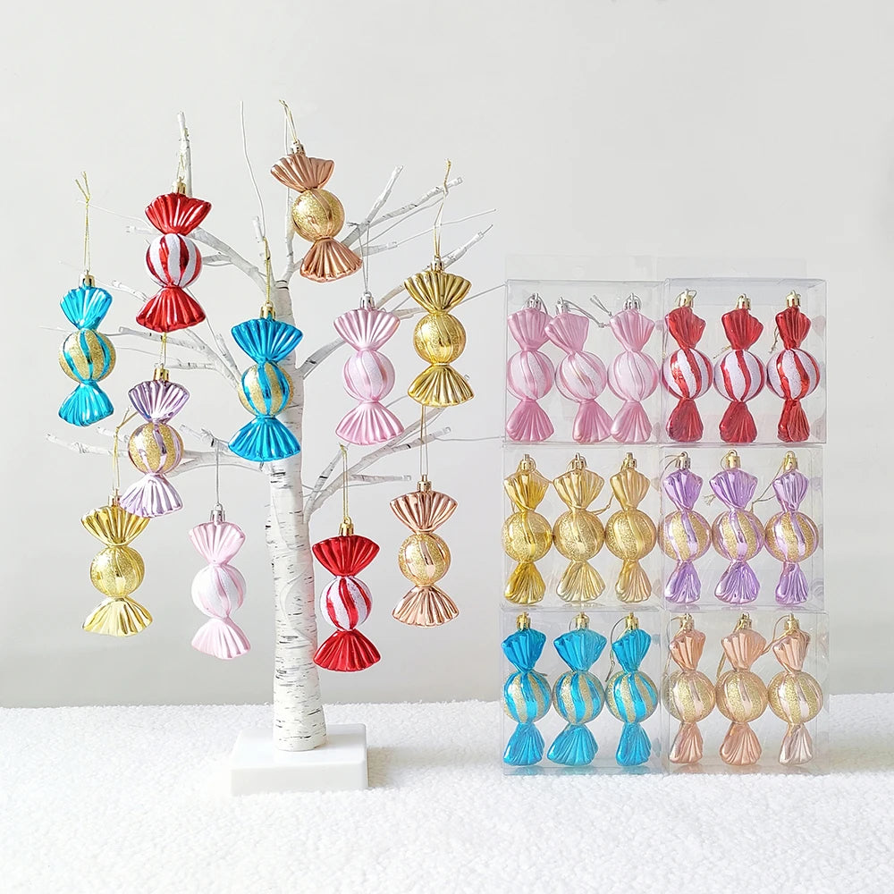 Partigos 2023115 Candy Kugeln Ornament - Inhalt 3 Stück, Durchmesser 3 cm