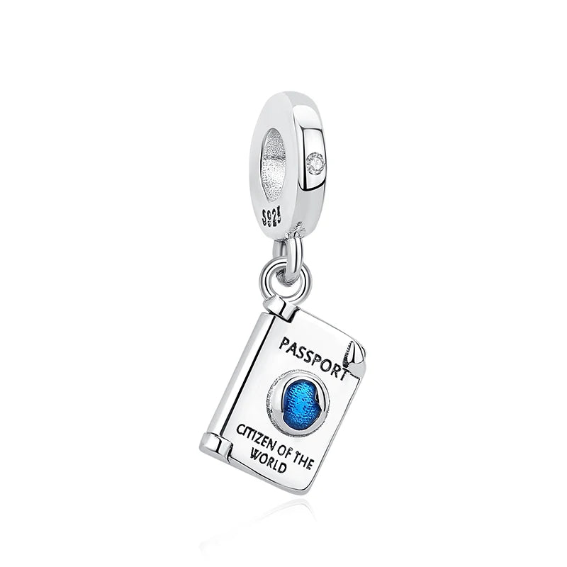 Originale 925 Sterling Silber Charms Liebe Reise London Bus Koffer Paris Perlen passen für Pan Armbänder Halsketten Frauen DIY Schmuck