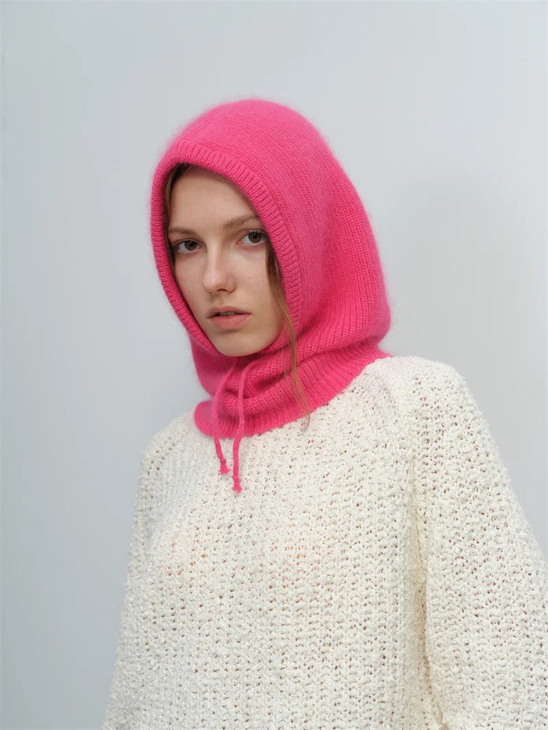 Furina Balaclava Kaninchenpelz Warm - Strick, Einheitsgröße