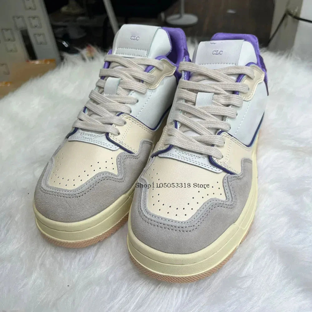 DUTRIEUX High Version Retro Sneaker - Unisex Weiß Dicke Sohle Ca. 3 Cm EU 36-45 EVA-Einlegesohle