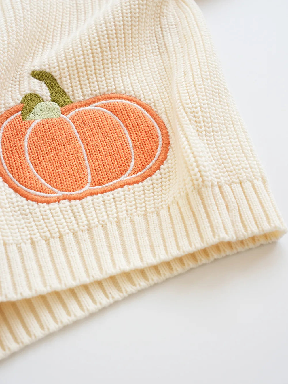 Deer jonmi Gestrickter Pilz-Pullover - Baumwolle Vollärmel