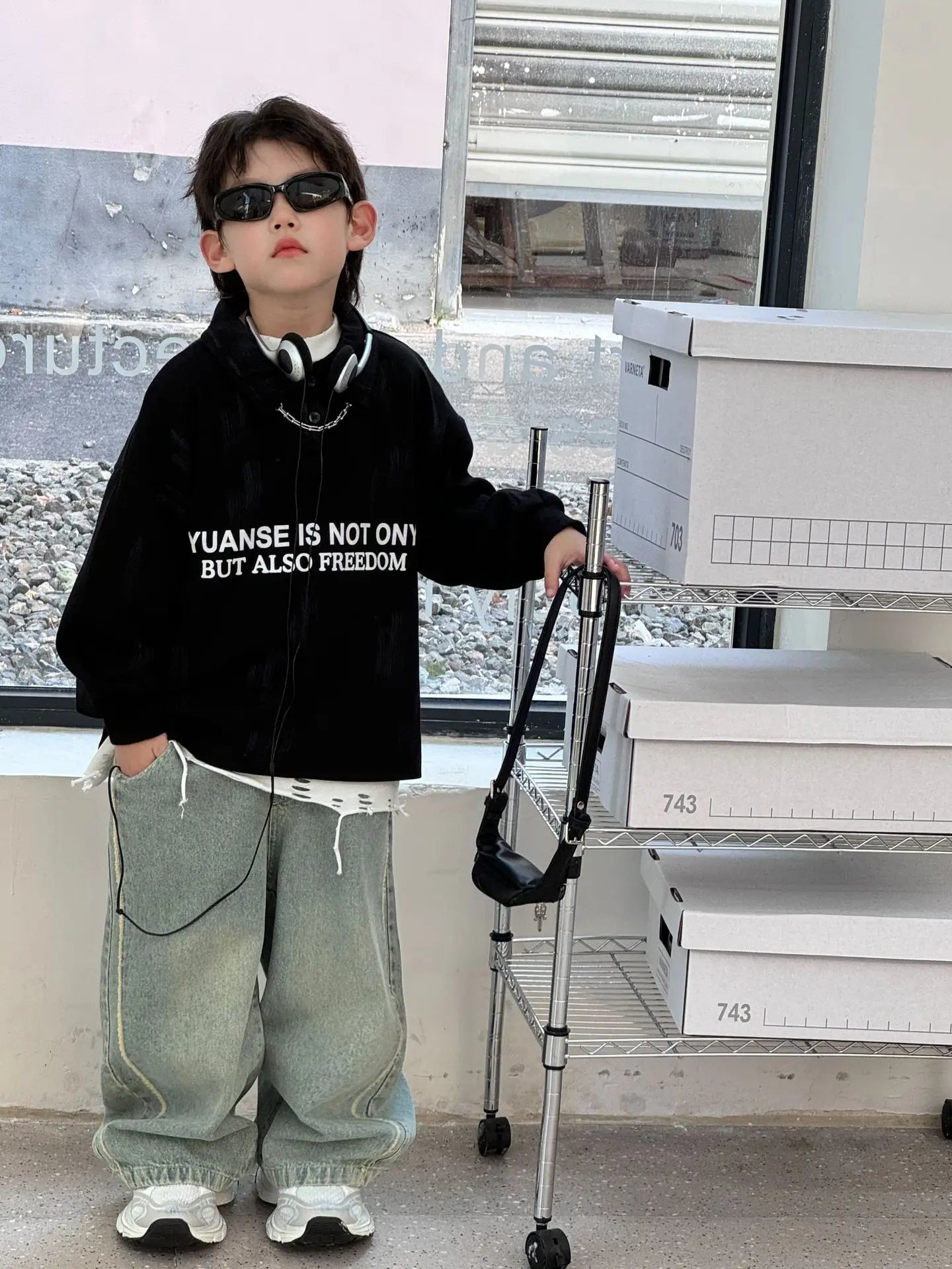 jeans pants 2024 Autumn New Korean Boys' Fashion  Retro Jeans Children's Pants  boys clothes