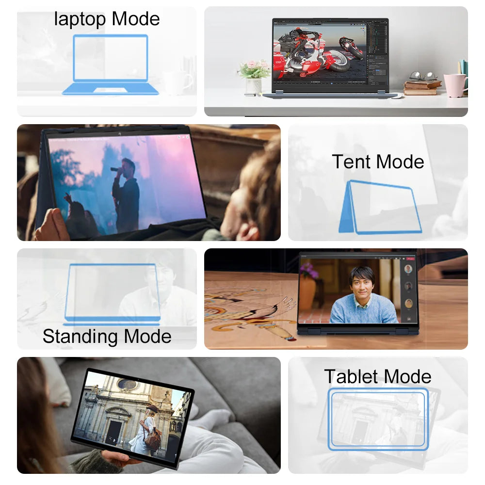 Ninkear ybook15 cu rabatare la 360° - 16 GB RAM, 2,6 GHz, 15,6 inci