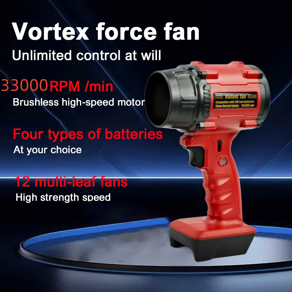 Powerful Air Blower 33000RPM/min Car Violent Blower Air Gun Turbo Jet Fan Electric Handheld Turbofan for Makita/Milwaukee/Dewalt