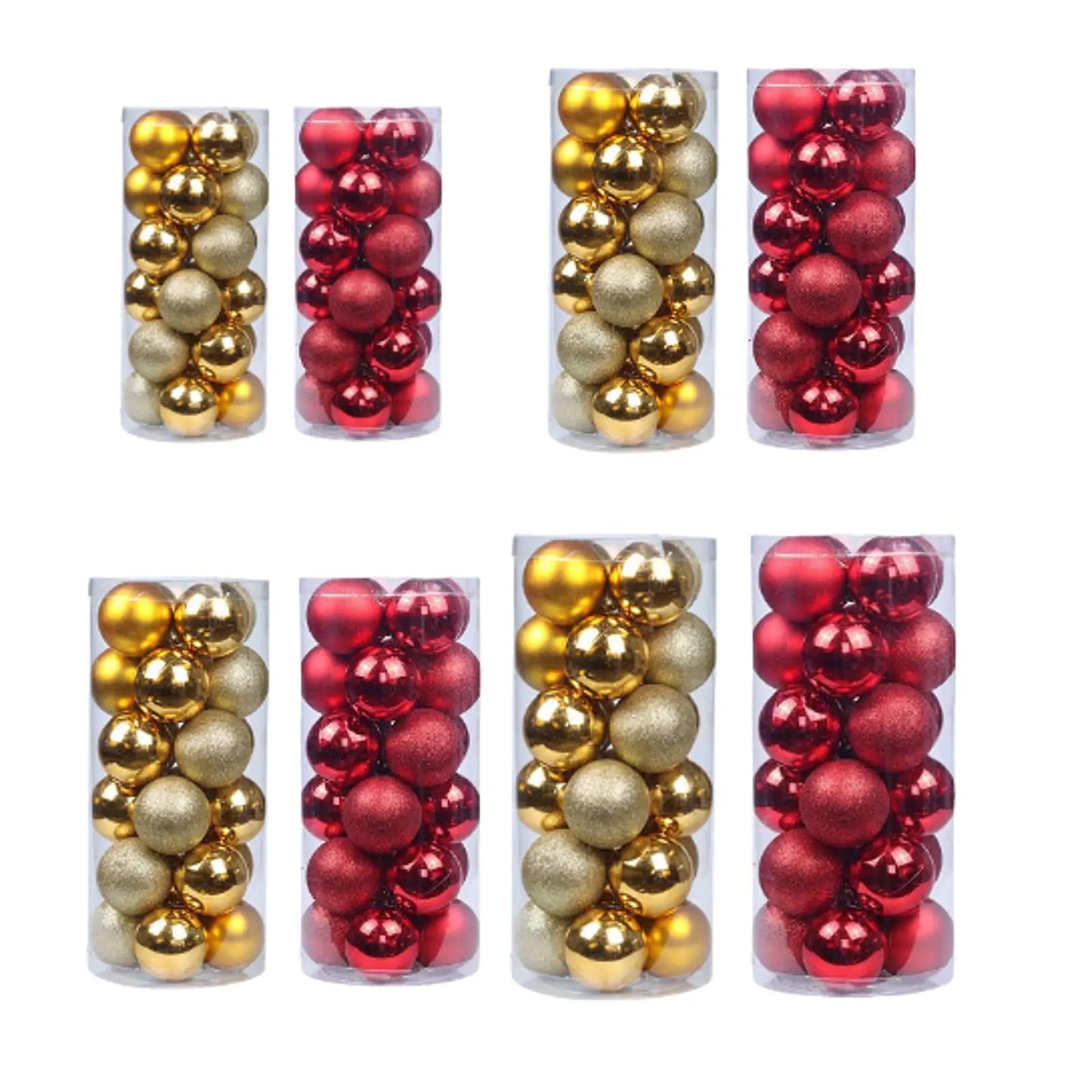 Choice Christbaumkugeln Mehrgrößen Set - 24 Stück, Größen 3/4 cm und 6/8 cm