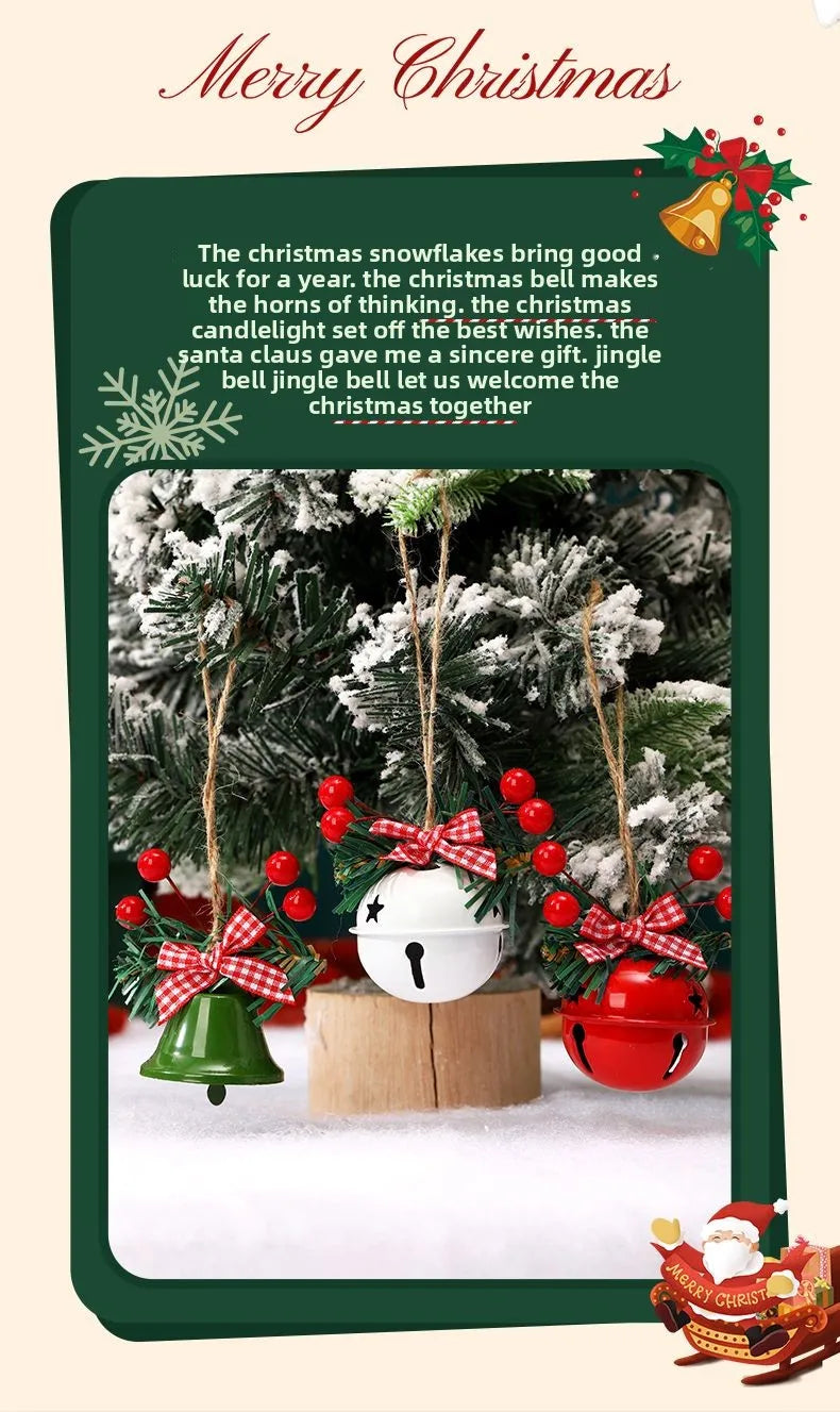 Weihnachtsbaumschmuck Glockenanhänger Weihnachtsdekorationen ins Windszene Layout Atmosphäre Requisiten Ornamente DIY Cloche Metall