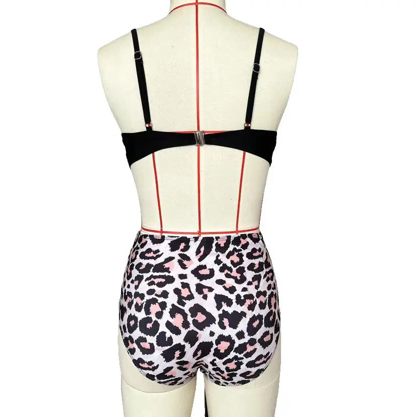Vintage High Waist Bikinis: Push Up Schwimmbekleidung Bedruckt - Frauen Schwimmanzug Damen Strandmode Sommer Bademode Retro-Charme