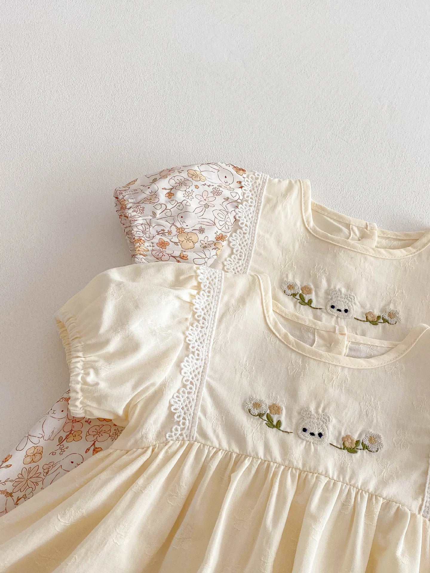 NELNKAGHY Kleid Spitze Baumwolle - Floral Prinzessin Gr 80