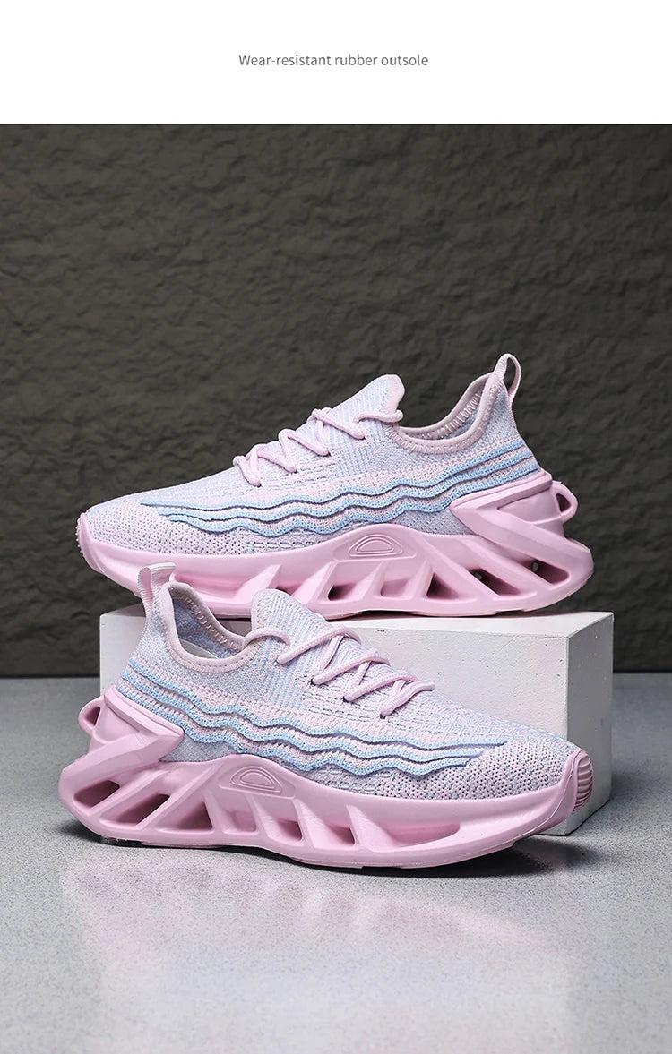 Herren Sneakers Leicht Laufschuhe Atmungsaktiv Mesh Komfortabel EVA Dick Sohle Rutschfest Tennis Walking Weiß Schuhe Für Männer