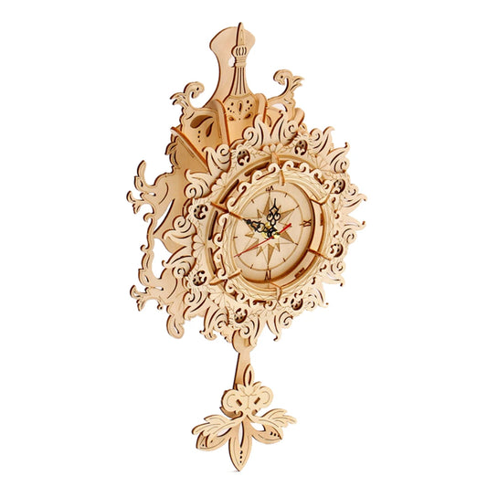 DIY Holz Wanduhr Modell Spielzeug Zusammenbau Retro Holz Bausteine Kits Für Teens Erwachsene 3D Puzzles Elektronisch Uhr Geschenk