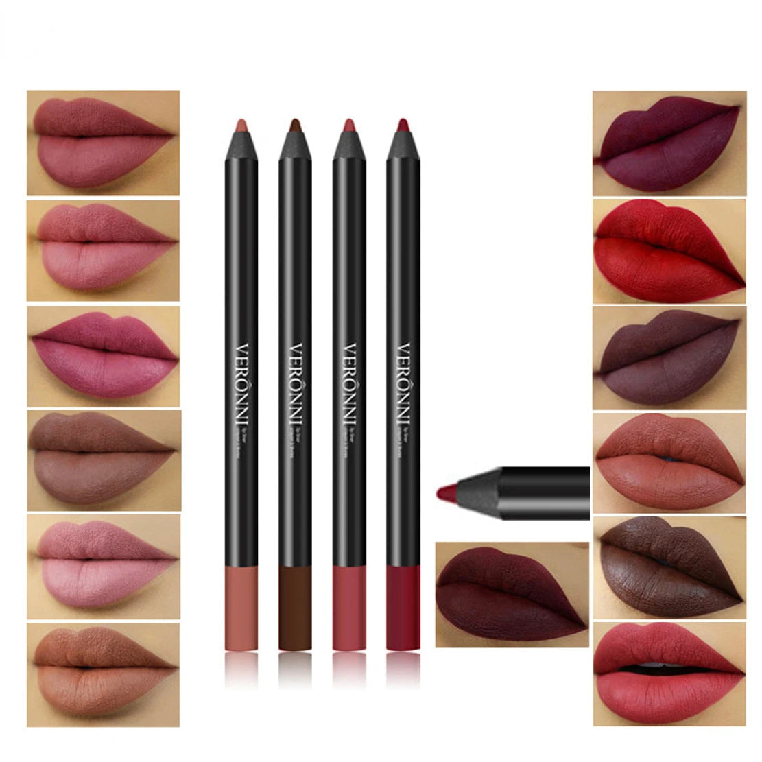 Lippenstift 2025: BIRAN 13 Color Matte Brown Lip Liner Waterproof Long Lasting - Moisturizing Sexy Lip Pencil Women Natural Lipstick Makeup Lip Cosmetics Collection