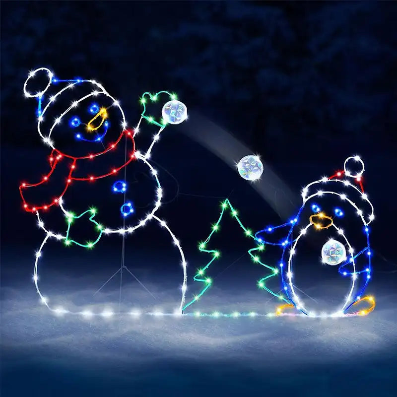 1-3PCS Christmas Glowing Snowman Decoration for Window Display Holiday Scene Decor Festive Ornament Craft Home Décor