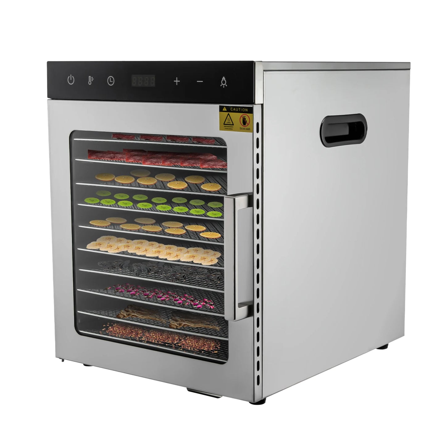 DörrPro SS-10H Dehydriergerät - 10 Einsätze 800W Kompakt Maße by Golden Bridge Store