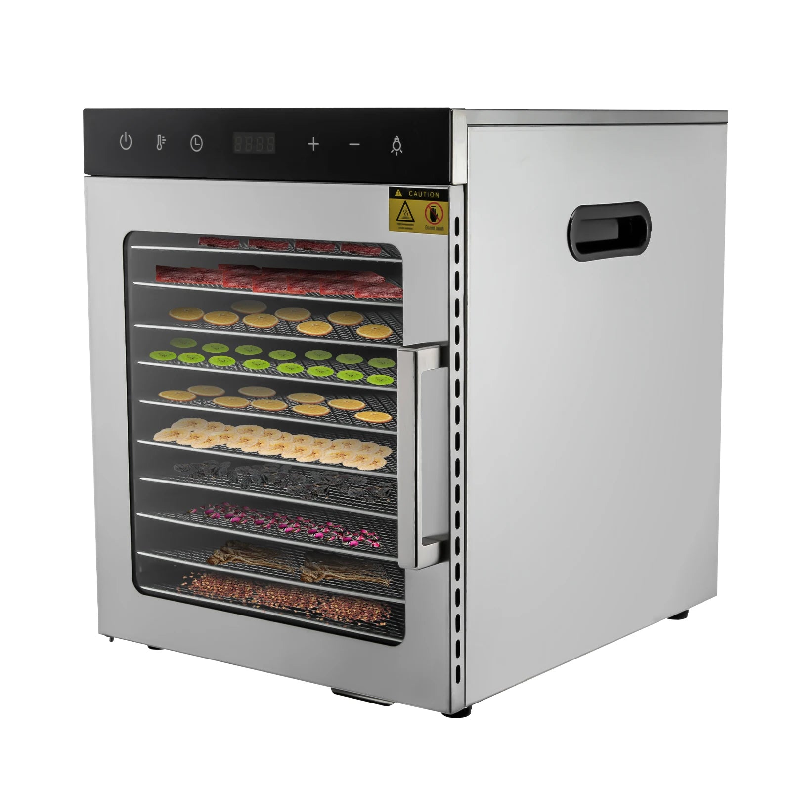 DörrPro SS-10H Dehydriergerät - 10 Einsätze 800W Kompakt Maße by Golden Bridge Store