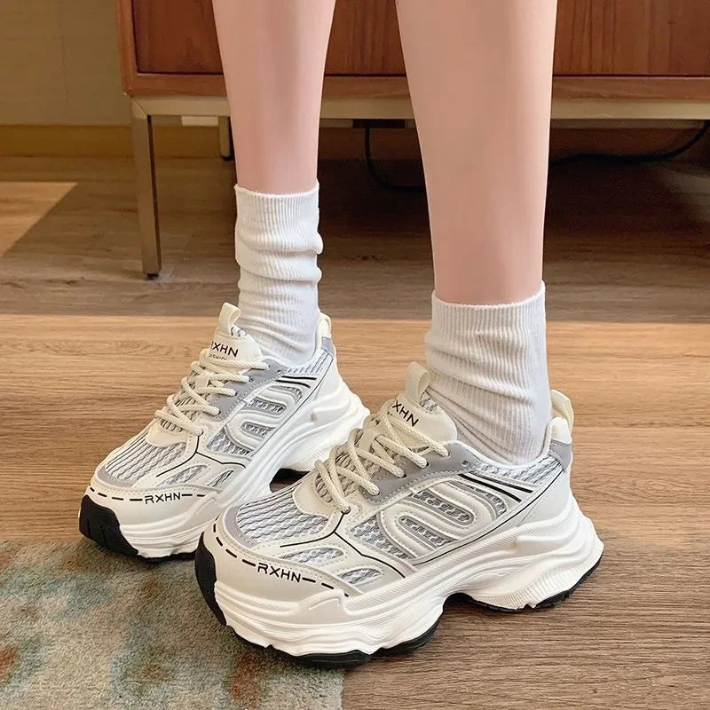 YBQJOO Sneaker Atmungsaktiv - Größe 36-41 Sohle Gummi