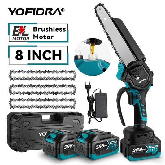 YOFIDRA Kettensäge Bürstenlose - 18V 15000mAh 20,3 cm by Golden Bridge Store