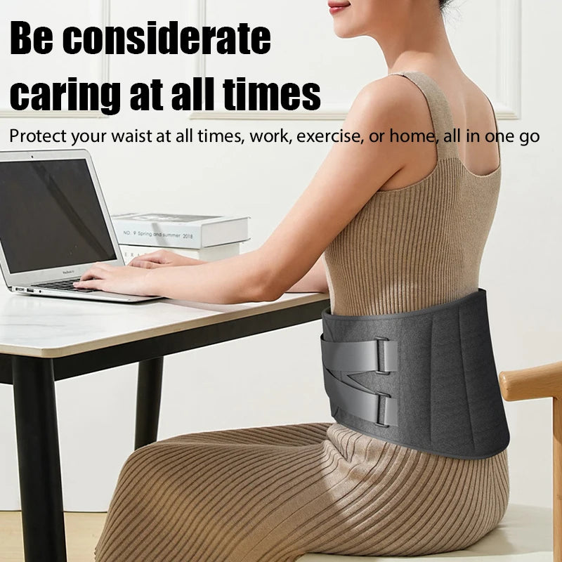 Electric Heating Waist Massager Support Belt Vibration Hot Compress Vibration Lumbar Brace Belt Back Relax 3 Gears Adjustment