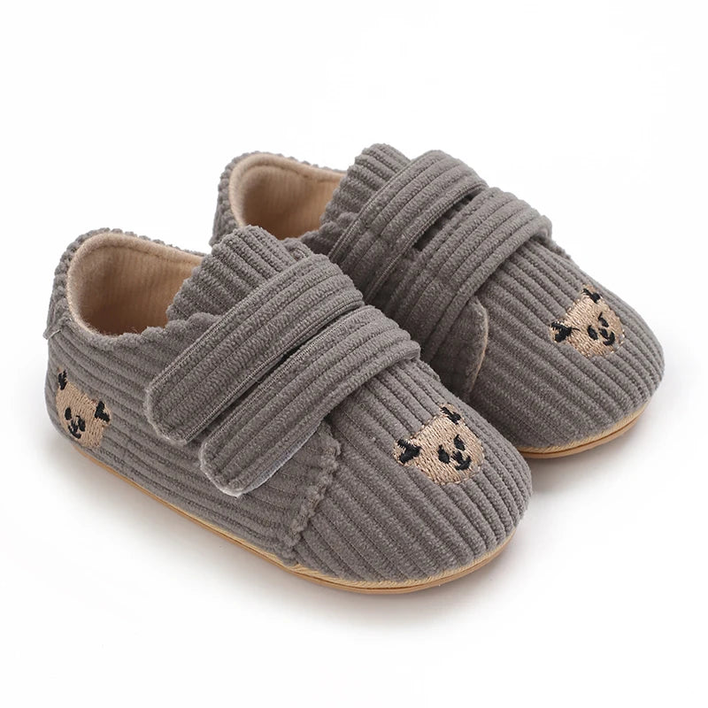 VALENSINA Panda Babyschuhe Anti Rutsch - 0-18 Monate Klett