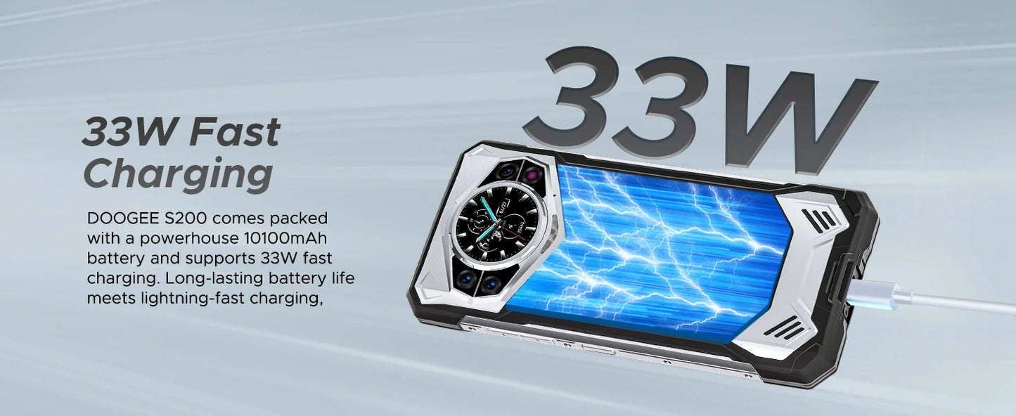 DOOGEE S200 Robustes 5G - 10100 mAh, 33W, 6,7 Zoll Display