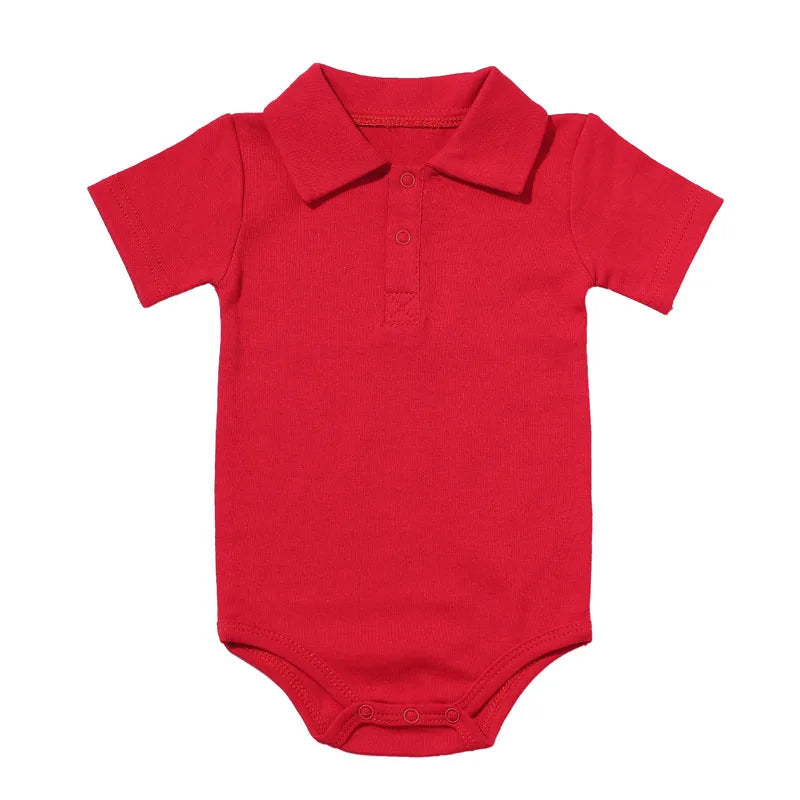 Sommer-Baby-Jungen-Mädchen-Romper Turn-down-Kragen-Neugeborenes-Baumwoll-Kleidung-Jumpsuit-für-0-2Y-Toddlers-Bebe-Outfits