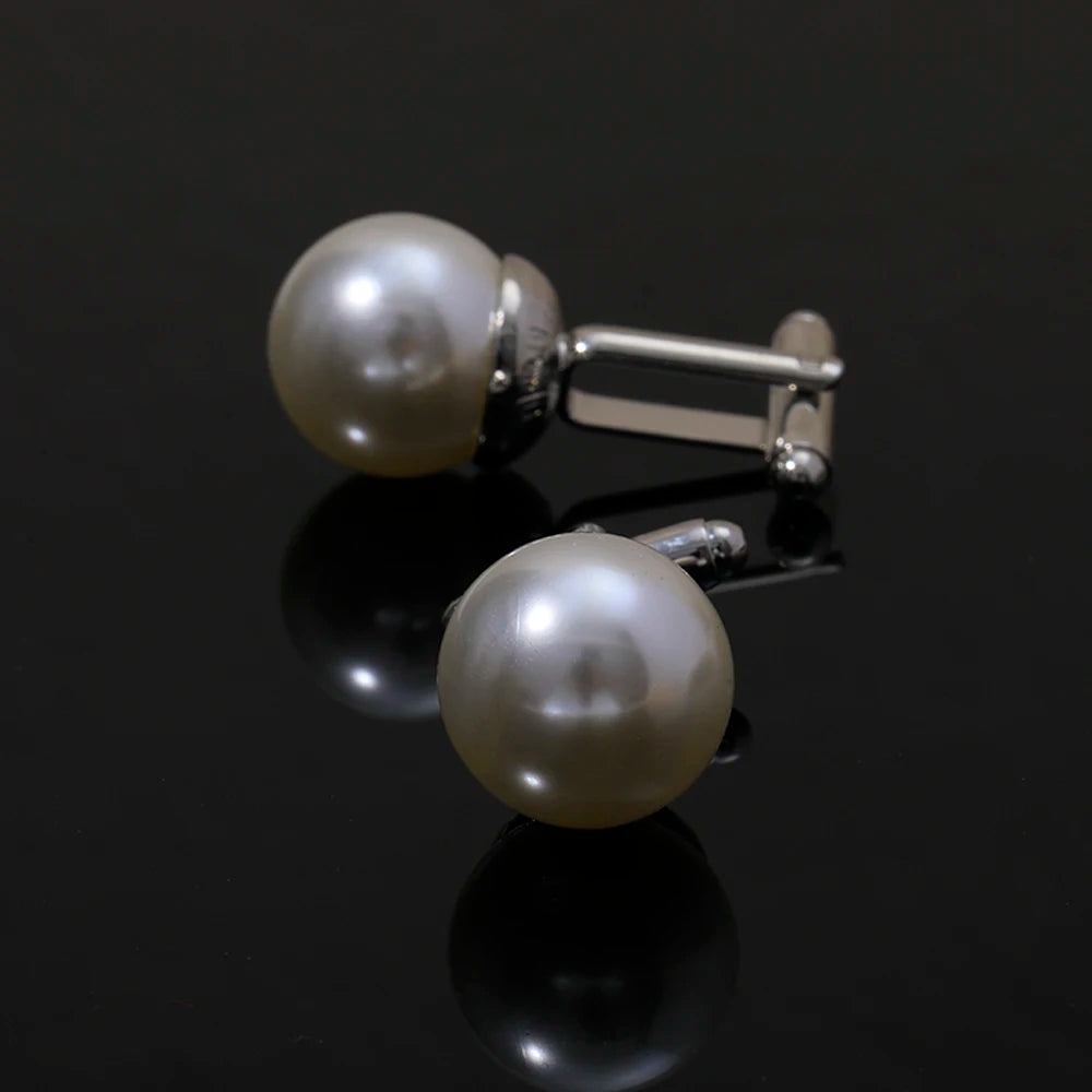 Butoni cu perle Meirenpeizi B1440 - Rotunzi metalici