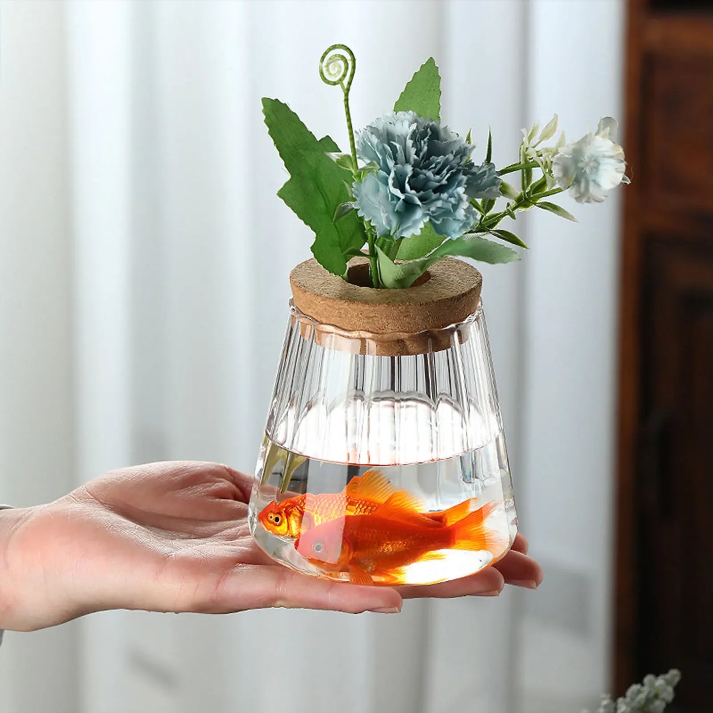 Mini Hydroponic Flower Pot Home Vase Decor Transparent Glass Soilless Plant Pots Tabletop Garden Pots Planters Home Decoration
