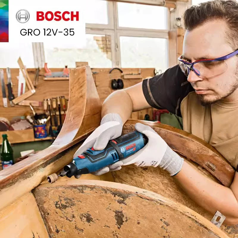 Multitool 2025: Bosch GRO 12V-35 Wireless Rotary Tool - 12V 2.0Ah 3.0Ah Li-Battery Mini Electric Grinder Polishing Cutting Machine Electric Drill Collection
