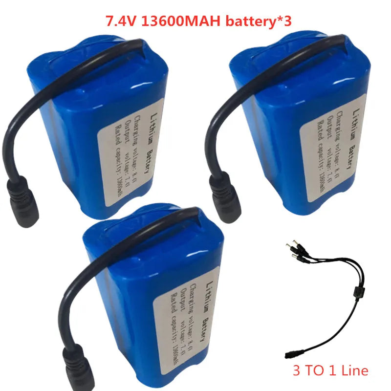 RC-Boot-Akku 2025: 7.4V 13600Mah 6800Mah Battery For V020 V900 2011-5 V007 C18 H18 V18 D18B FX88 - Remote Control RC Fishing Bait Boat Battery Parts Collection