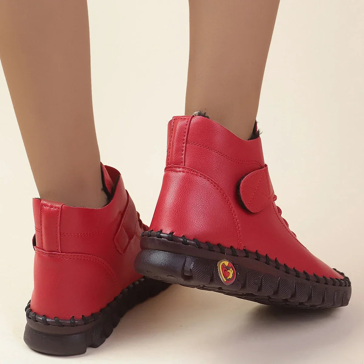 Ghete de iarnă cu căptușeală de blană Maogu - Mărimi 36-41 Impermeabile Toc până la gleznă 1-3 cm