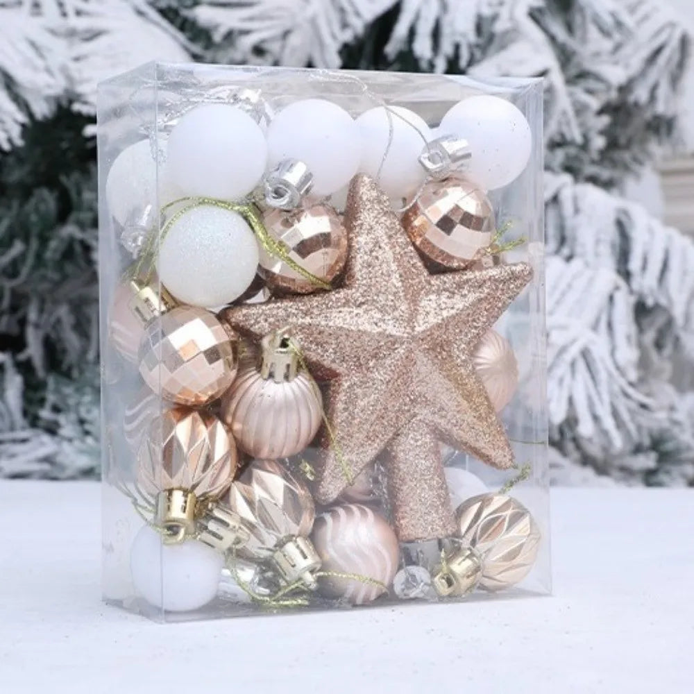 Electronic Stoßfest Weihnachtskugel Topper - 36 Stück Elektroplattiert