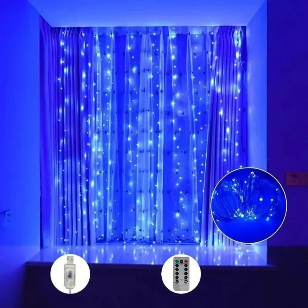 FairyLights CurtainLights Fernbedienung - Länge 3 4 6 m, USB, <60 lm