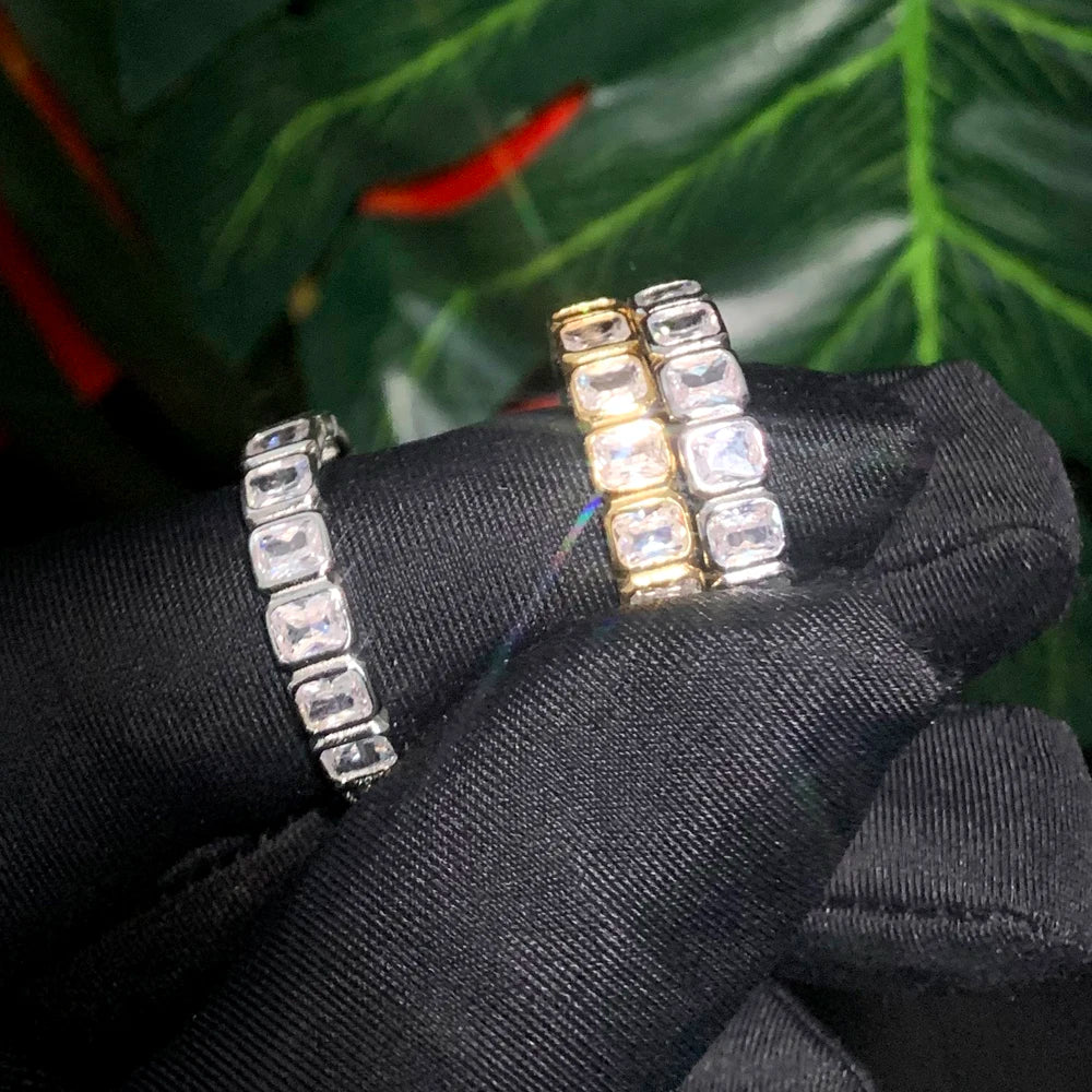 GIRLMIDNIGHT Geometrischer Ring 925 Silber - Zirkonia 57