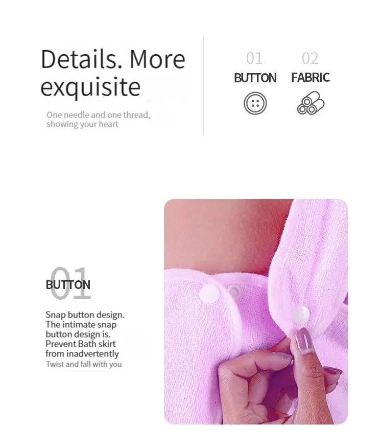 Cartoon Wearable Bath Towel Fiber Polyester Brocade Bath Skirt Thickening Absorbent Soft Wipe Bath Towel Beach Towel Sling