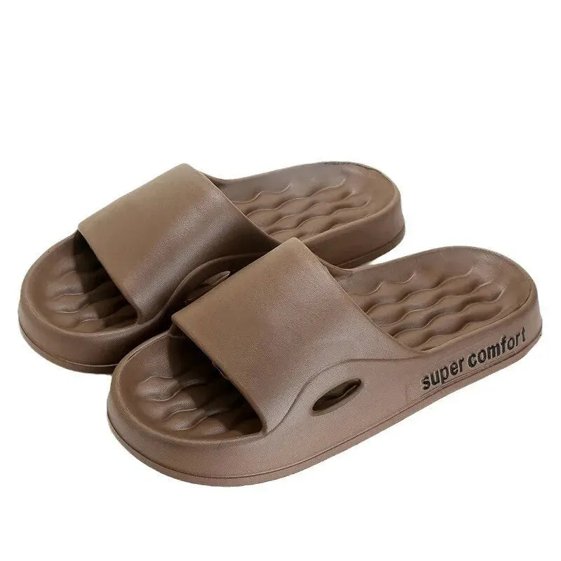 Dick Plattform Hausschuhe für Frauen Heim Weich Sohle Kissen Slides Sandalen Frau Sommer Strand Rutschfest Flip Flops Badezimmer Hausschuhe