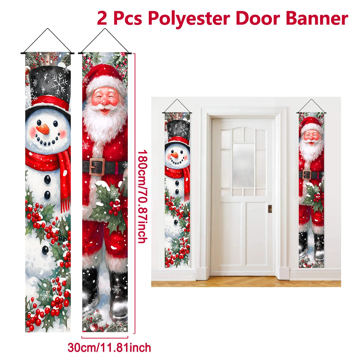 CN Zhejiang Türbanner Weihnachtsdeko - Größe Groß, Polyester