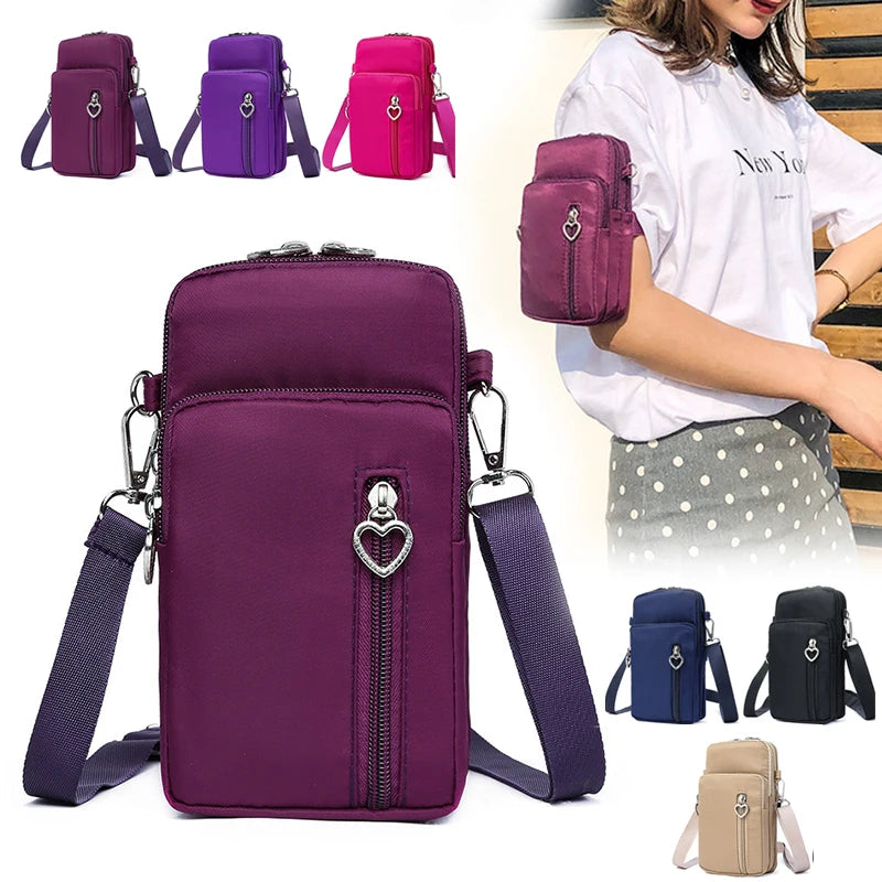 Crossbody Taschen Frauen 2025 - Wasserdicht Nylon Multifunktion Casual - Kleine Tasche Handy Hülle Crossbody Sport Geldbörse