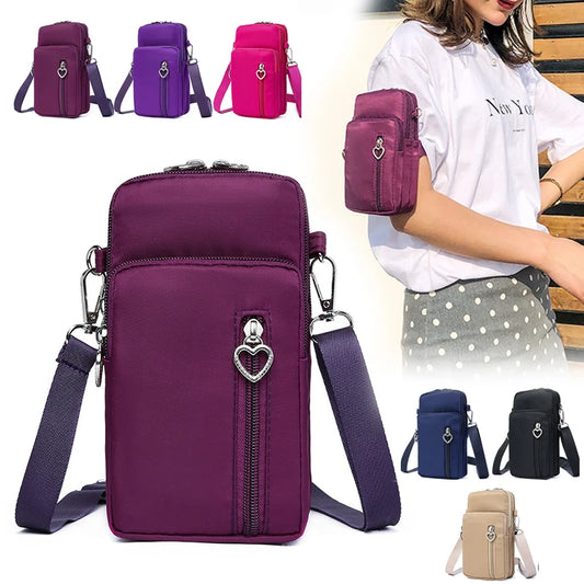 Crossbody Taschen Frauen 2025 - Wasserdicht Nylon Multifunktion Casual - Kleine Tasche Handy Hülle Crossbody Sport Geldbörse