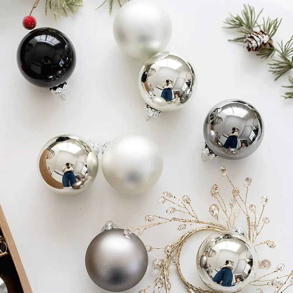 GlassCraft Weihnachtskugeln Delikat Gemalt - 6er Set Durchmesser 6 cm