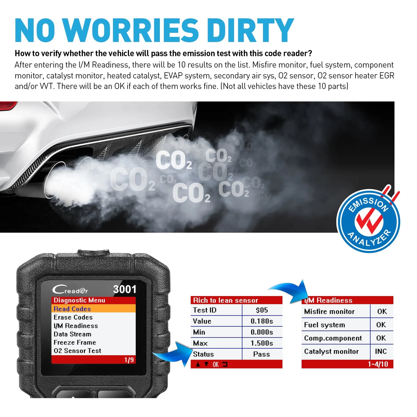 Launch X431 CR3001 Unterstützung Voll OBDII/EOBD Funktion Creader 3001 Diagnose Werkzeug Mehrsprachig Code Leser Scanner PK CR319 OM123