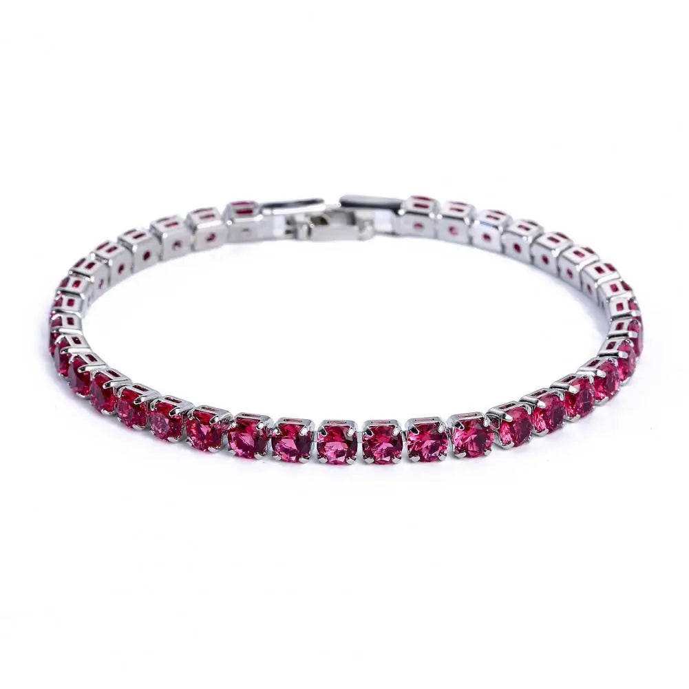 Mode Armband Strass Zart Exquisit Mehrfarbig Funkelnd Dress-up Hinreißend Tennis Armband Frauen Handgelenk Schmuck