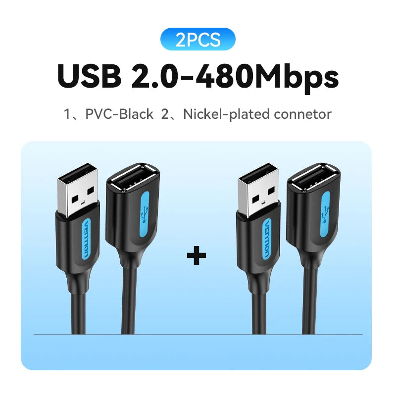Vention USB zu USB Kabel USB 3.0 2.0 Stecker zu Buchse Verlängerungskabel USB 3.0 Datenkabel für Smart TV PC SSD USB 2.0 Kabel Verlängerung