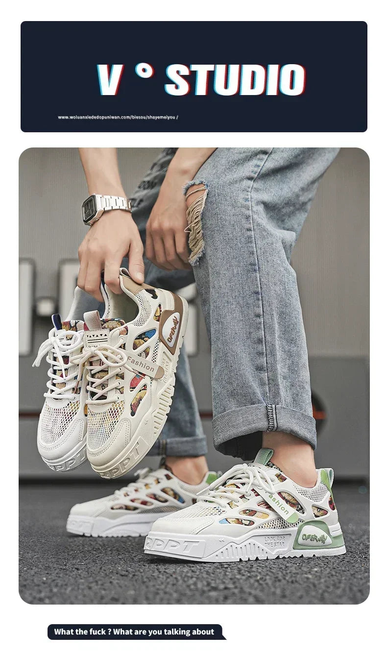 Zapatillas Hombre 2024 - Luxury Chunky Sneakers para Skateboard, Tenis Masculino Respirable y Cómodo (Casual/Running)