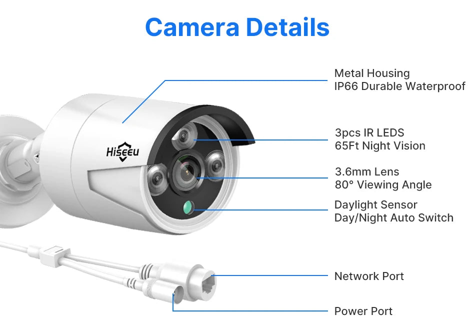 Überwachungssystem 2025: Hiseeu 4K 8MP POE Security Camera System - AI Face Detection 8 Port NVR H.265 Home Waterproof CCTV Surveillance IP Camera Kit Collection