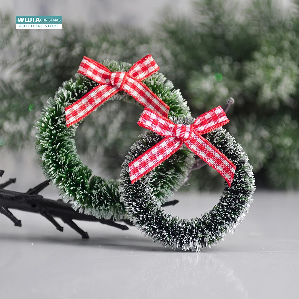 CN Guangdong Mini Türkränze Handgefertigt - 12er Set, Klein Grün