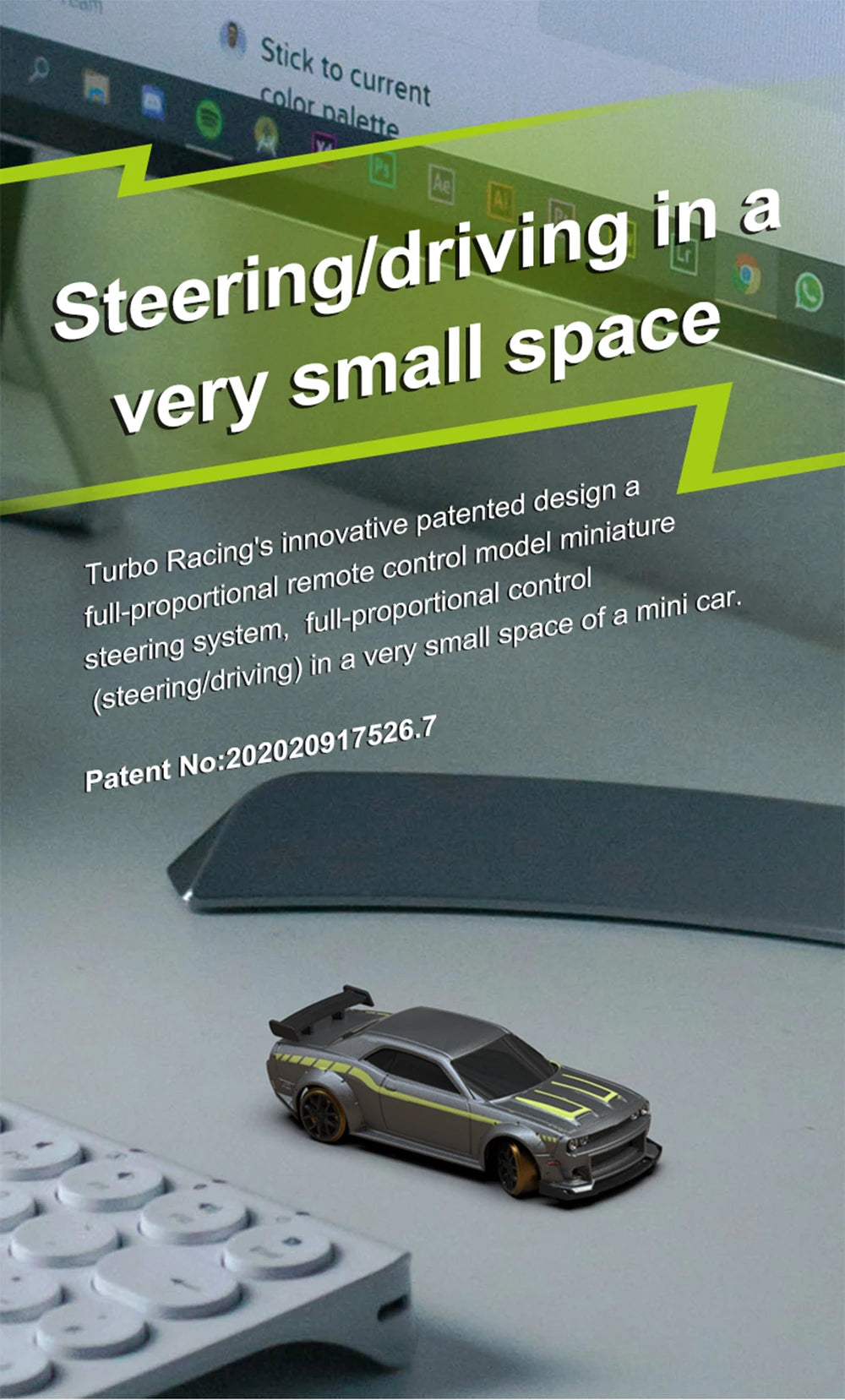 Turbo Racing 1:76 C65 Drift RC Auto Mit Gyro Radio Voll Proportional Fernsteuerung Spielzeug RTR Desktop Spielzeug Für Erwachsene Und Kinder